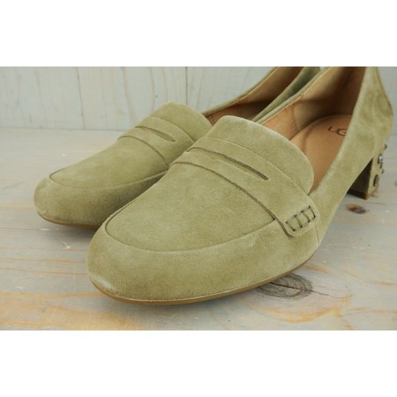 UGG ELISE STUDDED BLING   SUEDE BLOCK HEELS 10 NIB - Picture 9 of 11